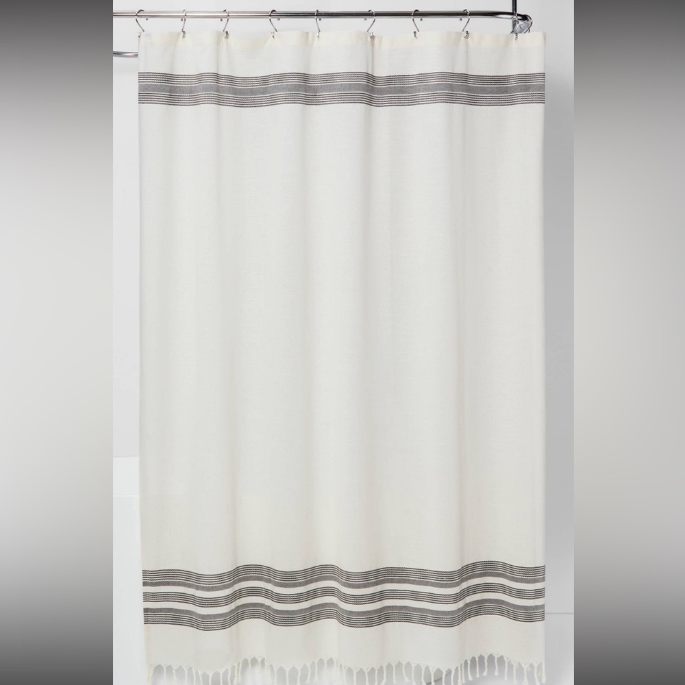 Threshold Fringe Shower Curtain